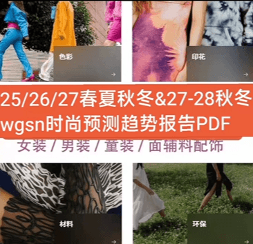26-27 Fall/Winter & 27-28 Fall/Winter & 27 Spring/Summer Wgsn Women'S/Men'S/Children's Fashion Trend Forecast Report